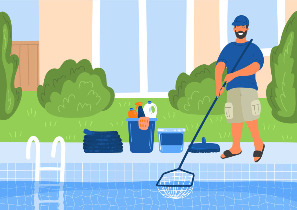 pool maintenance illustration